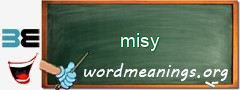 WordMeaning blackboard for misy